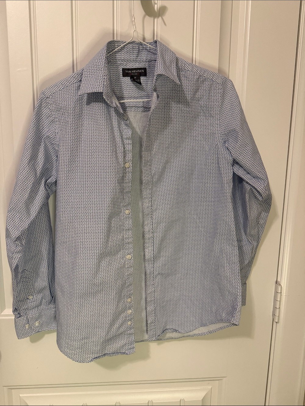 Van Heusen Light Blue Micro-Pattern Boy’s Dress Shirt